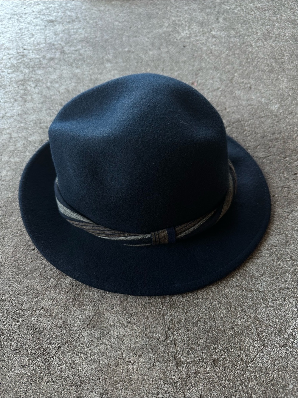 Yellow 108 Black Wool Fedora Hat